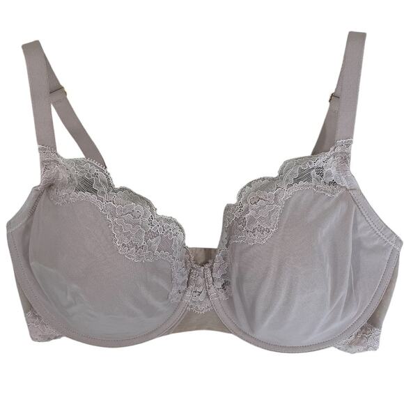 Natori 741199 Elusive Full Fit Contour Bra Scalloped Lace Cafe Size 34 DDD - Picture 1 of 11
